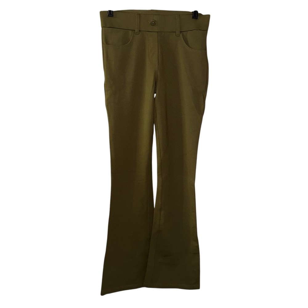 Betabrand 7-Pocket DPYP Dress Pant Yoga Pants Bootcut Green Women’s Small 4/6